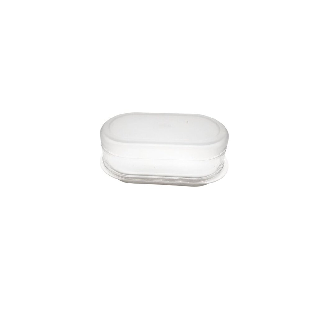 Tupperware Impressions Butter Dish Clear lid cotton colored bottom NEW